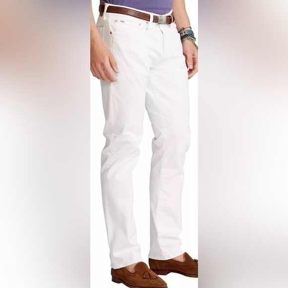 Polo Ralph Lauren Varick Slim Straight Jeans WhiteMen's Size-Various New